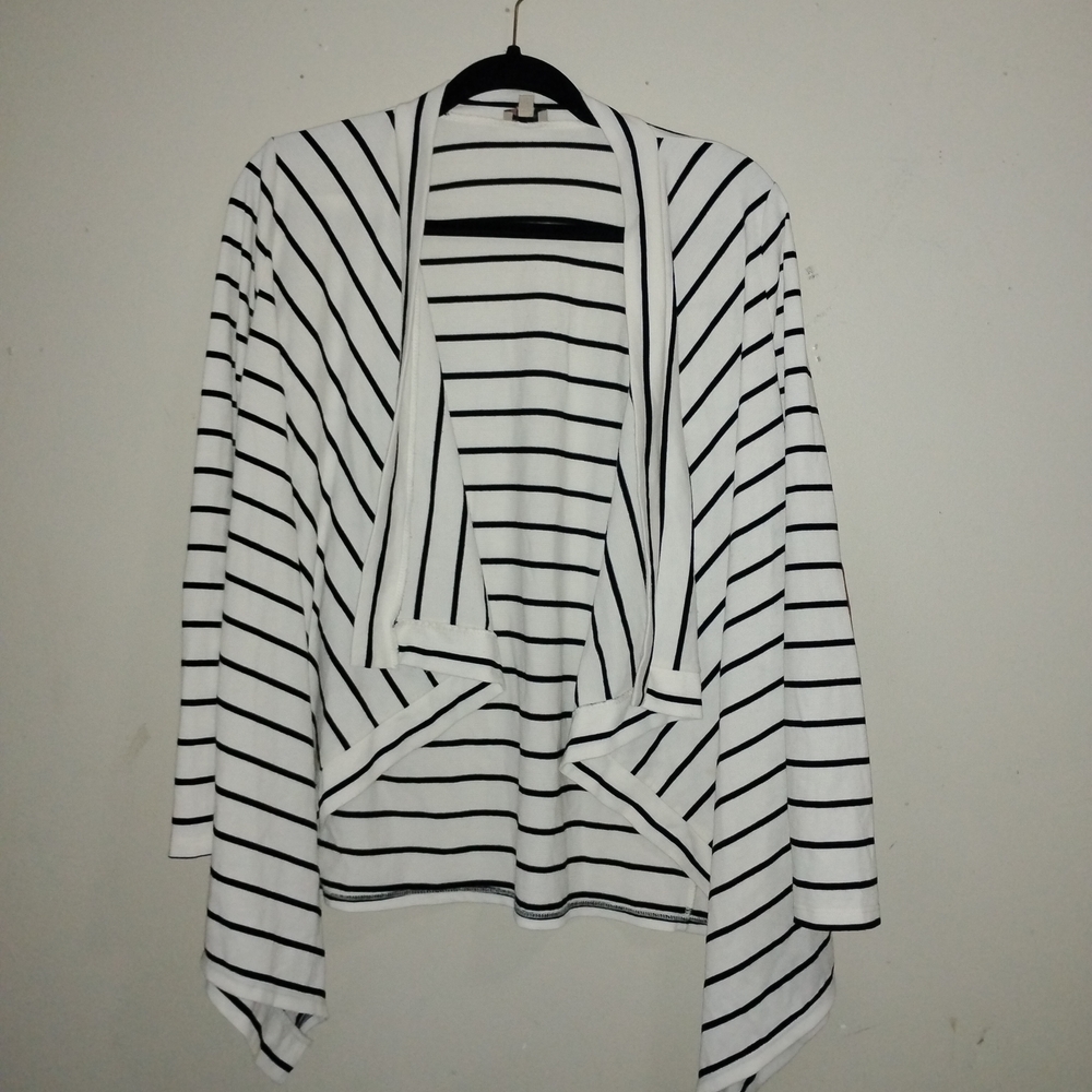 Daniel Cremieux Black and White Striped Jacket